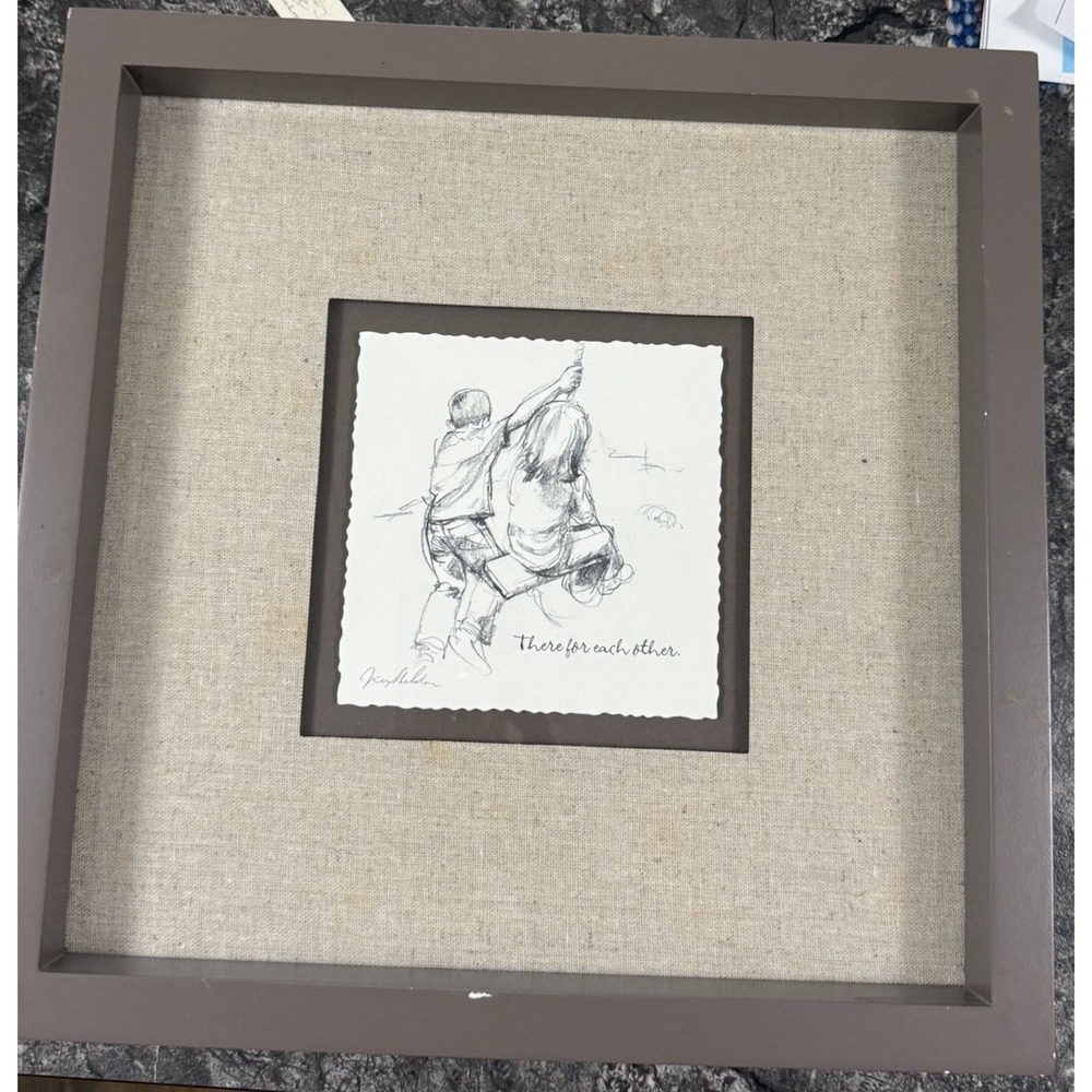 Hallmark The Ken Sheldon  Collection Framed Art Drawing There‎ For Each Other